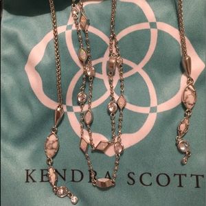 Kendra Scott Emelina lariat necklace in silver